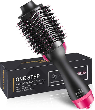 Hair Dryer and Styler – Professional 1200W Hot Air Brush with Heavy-Duty Power Cord & Plug for All Hair Types