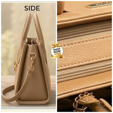 Charles And Keith 2 Zipper Bag | Biege