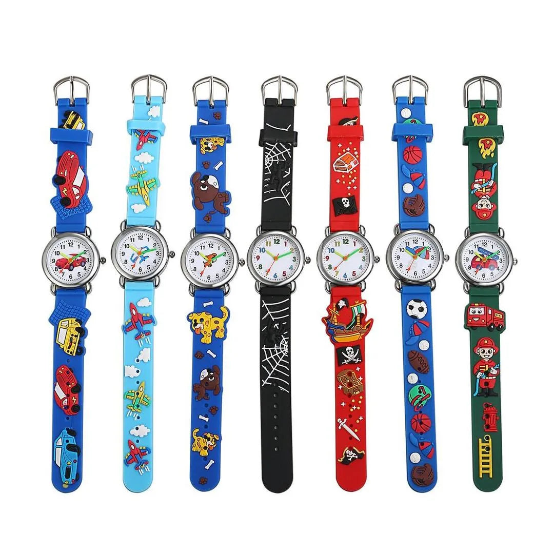 Kids Frozen Watch Set 6 Pcs Cartoon Strap