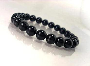 Black Bead Adjustable Bracelet for Men & Women