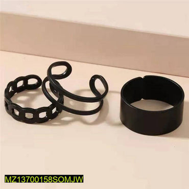 Black Adjustable Rings for Women, Premium Quality, Adjustable Fit, New Arrival, Best Price in Pakistan
