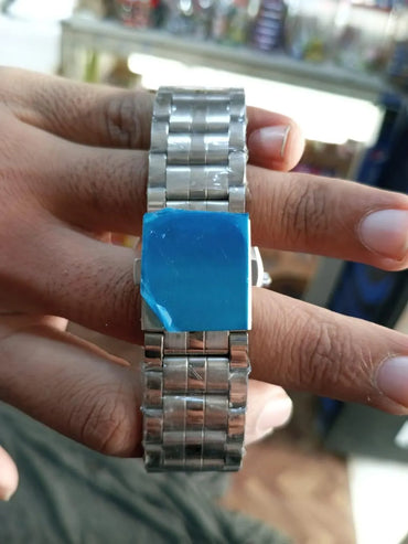 Men's Stainless Steel Chronograph Watch Royal - SILVER