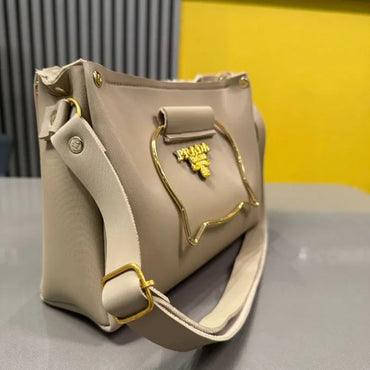 Women's PU Leather Plain Shoulder Bag