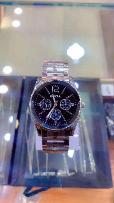 Stainless Steel Chronograph Watch for Men