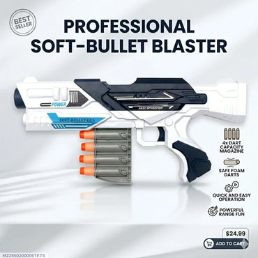 Professional Soft-Bullet Blaster Gun for Kids 1-12 Years