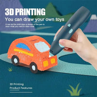 3D Pen for 3D Printing Drawing Pen USB 3D pen plus with safe filament Creative Learning for Children Kids as Toys DIY Arts & Crafts Boy Girls Perfect Gift - HIGH QUALITY