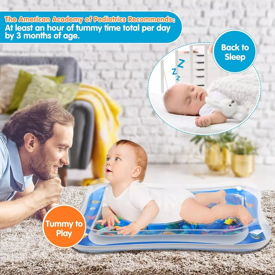 Sale Inflatable Leakproof Water Mat For Kids / Inflatable Tummy Time Mat - Random Color