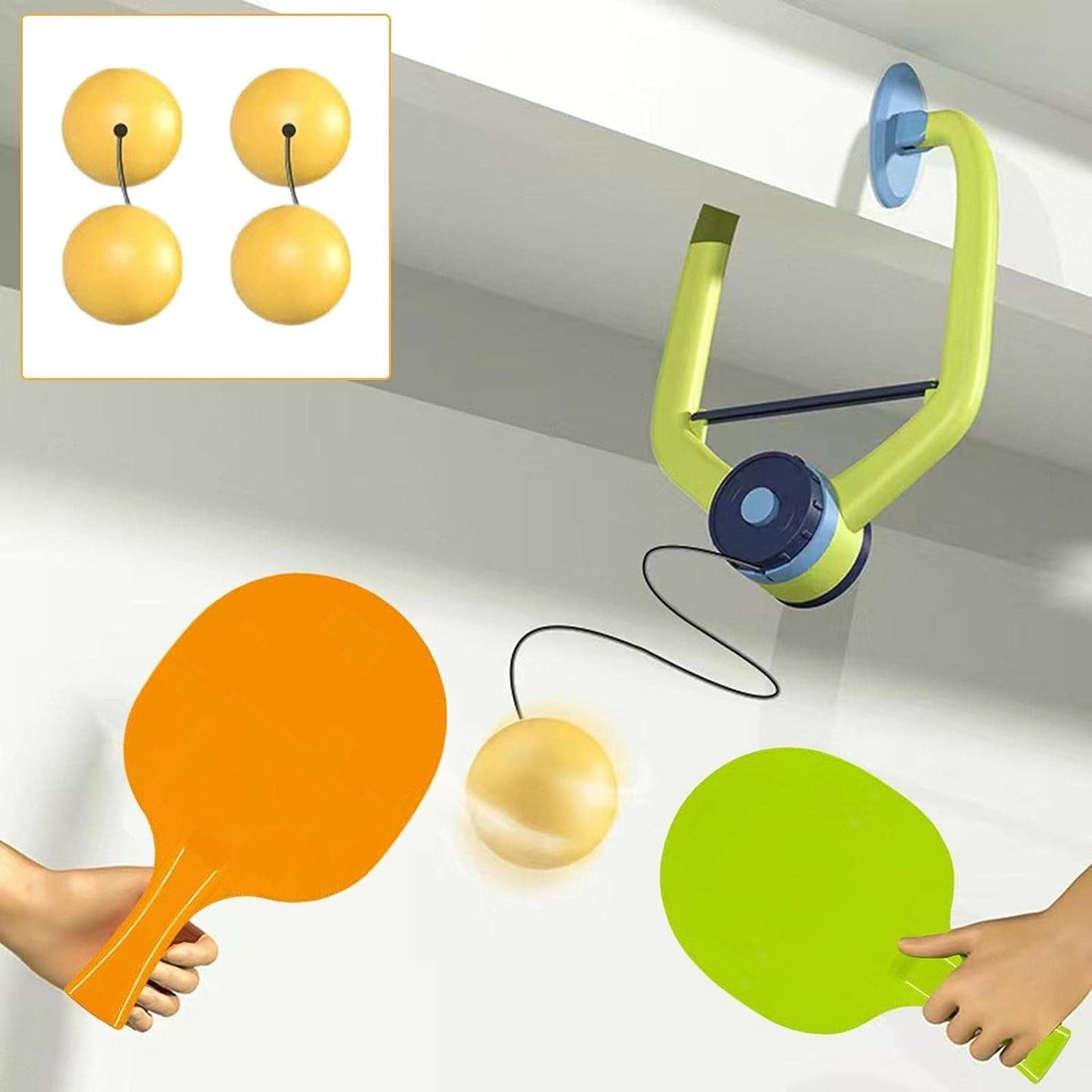 Children’s Indoor Hanging Table Tennis Toy | Fun Swing Ping Pong Training Set For Kids | Indoor Sports Game For Hand-Eye Coordination And Active Play