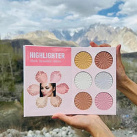 All In One Professional Makeup Palette Book – Complete 4 In 1 Beauty Kit With Highlighters, Contour, Eyeshadow, Blush, And Eyebrow Powders