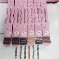 Belenda Beauty 4 Tip Waterproof Eyebrow Pen Liquid Brow Definer Long Lasting Makeup Tool - 1Pc (Black)