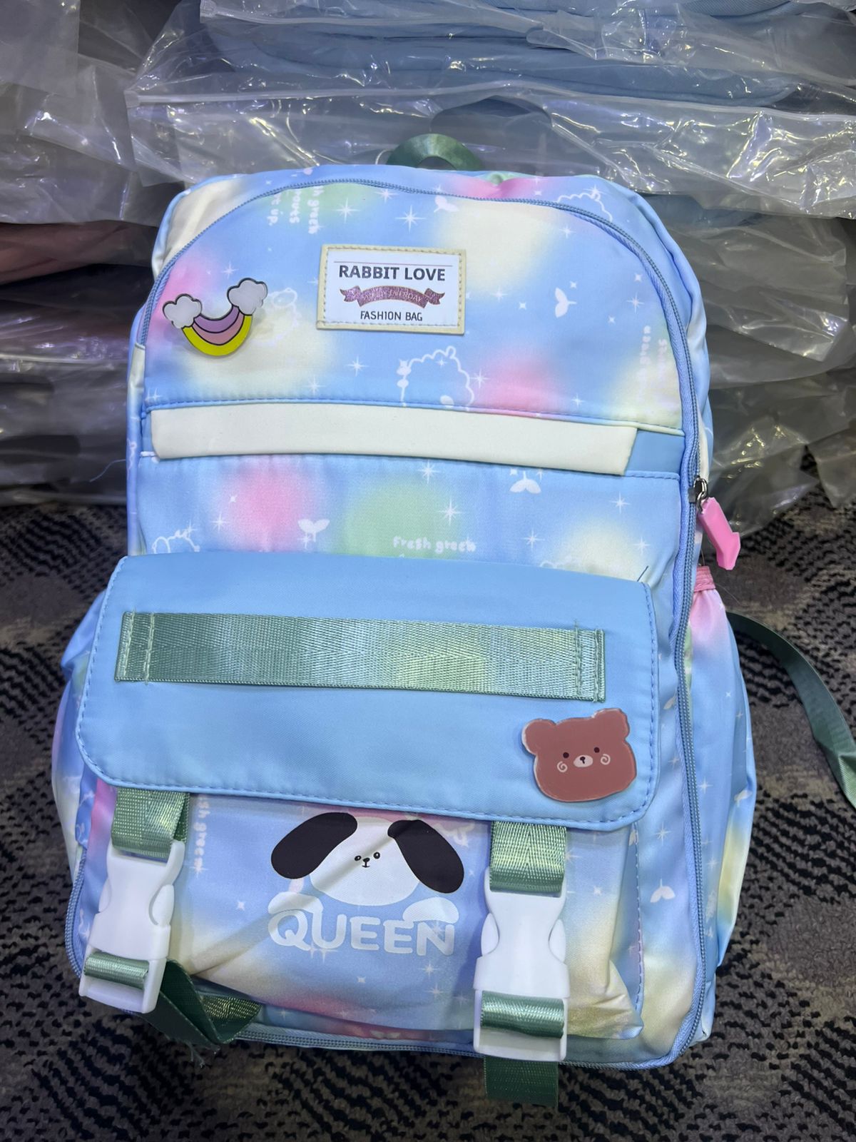 Unicorn Backpack Cute Durable Lightweight School Bag Casual Student Bag For Kids | Light Green