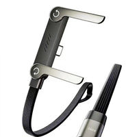 240W Type-C to Type-C Fast Charging Cable with Adjustable Stand – 1.5M PD 3.1 90° Elbow Gaming Cable