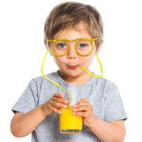 Funny Silly Straw Glasses for Kids and Adults - Creative Flexible Drinking Straw Eyeglasses Fun Party Accessory - HIGHLY RECOMMENDED