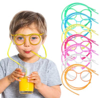 Funny Silly Straw Glasses for Kids and Adults - Creative Flexible Drinking Straw Eyeglasses Fun Party Accessory - HIGHLY RECOMMENDED