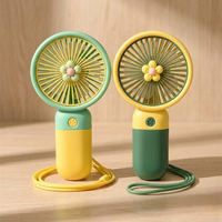 3 Speed Rechargeable Hand Fan – Mini Handy Fan For Kids With Stand (Random Color)