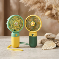 3 Speed Rechargeable Hand Fan – Mini Handy Fan For Kids With Stand (Random Color)