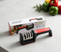 3-Stage Professional Knife Sharpener – Manual Kitchen Knife Sharpening Tool