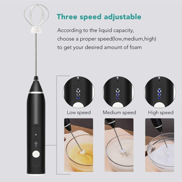 2-in-1 Rechargeable Coffee Beater & Electric Milk Frother – Smooth Mixing, Compact & Easy to Use High Quality