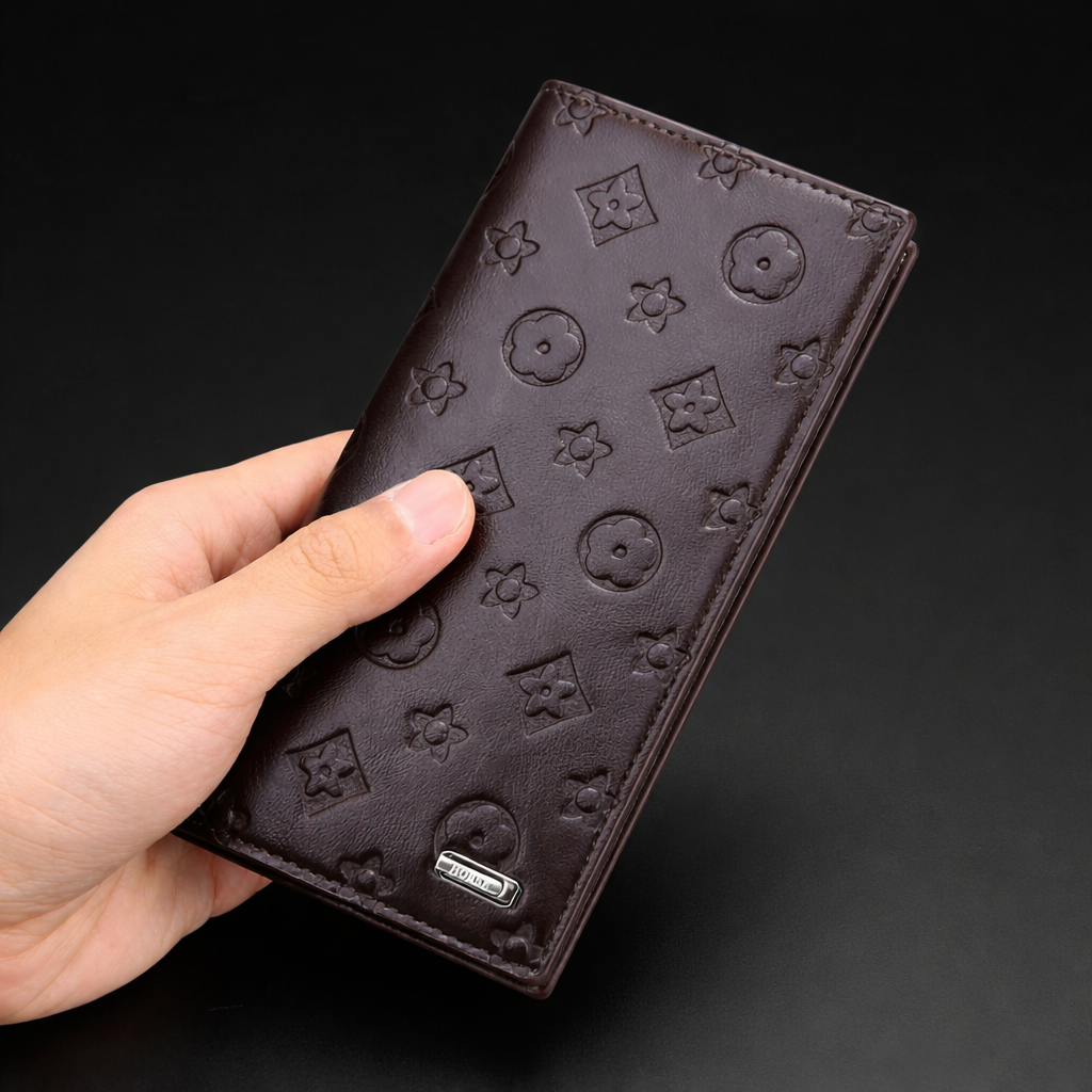 New Design Long Wallet for Men & Women | 12 Card Slots - Black