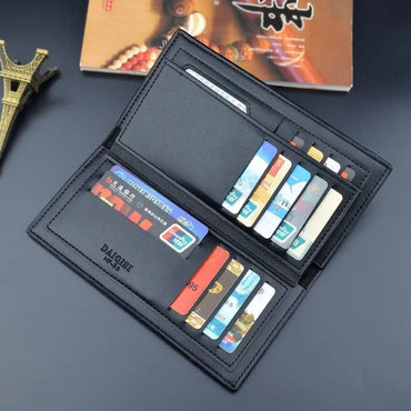 New Design Long Wallet for Men & Women | 12 Card Slots - Black