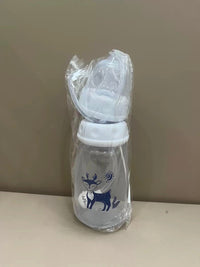 Baby Hands-Free Feeder Bottle 150ml | BPA-Free Anti-Colic Self Feeding Baby Bottle with Straw Brush (High Quality))