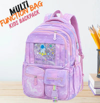 Princess Dream Rainbow School Backpack – Large Capacity Ergonomic Pastel Book Bag for Girls (44×31×13 cm)