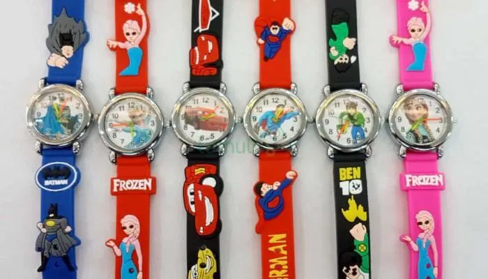 Kids Frozen Watch Set 6 Pcs Cartoon Strap