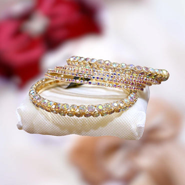 6-Piece Gold Plated Turkish Kara Bangles Set