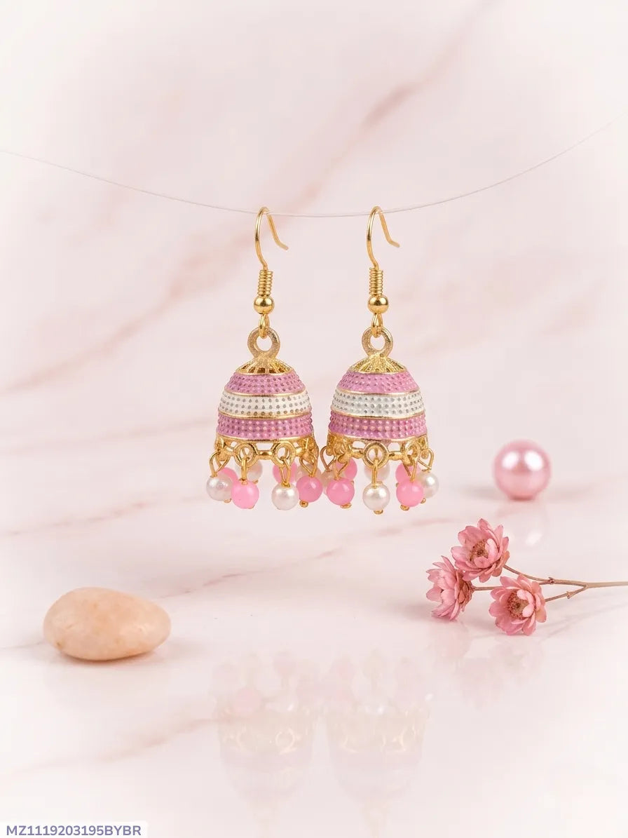 Gold Plated Funky Jhumka Earrings