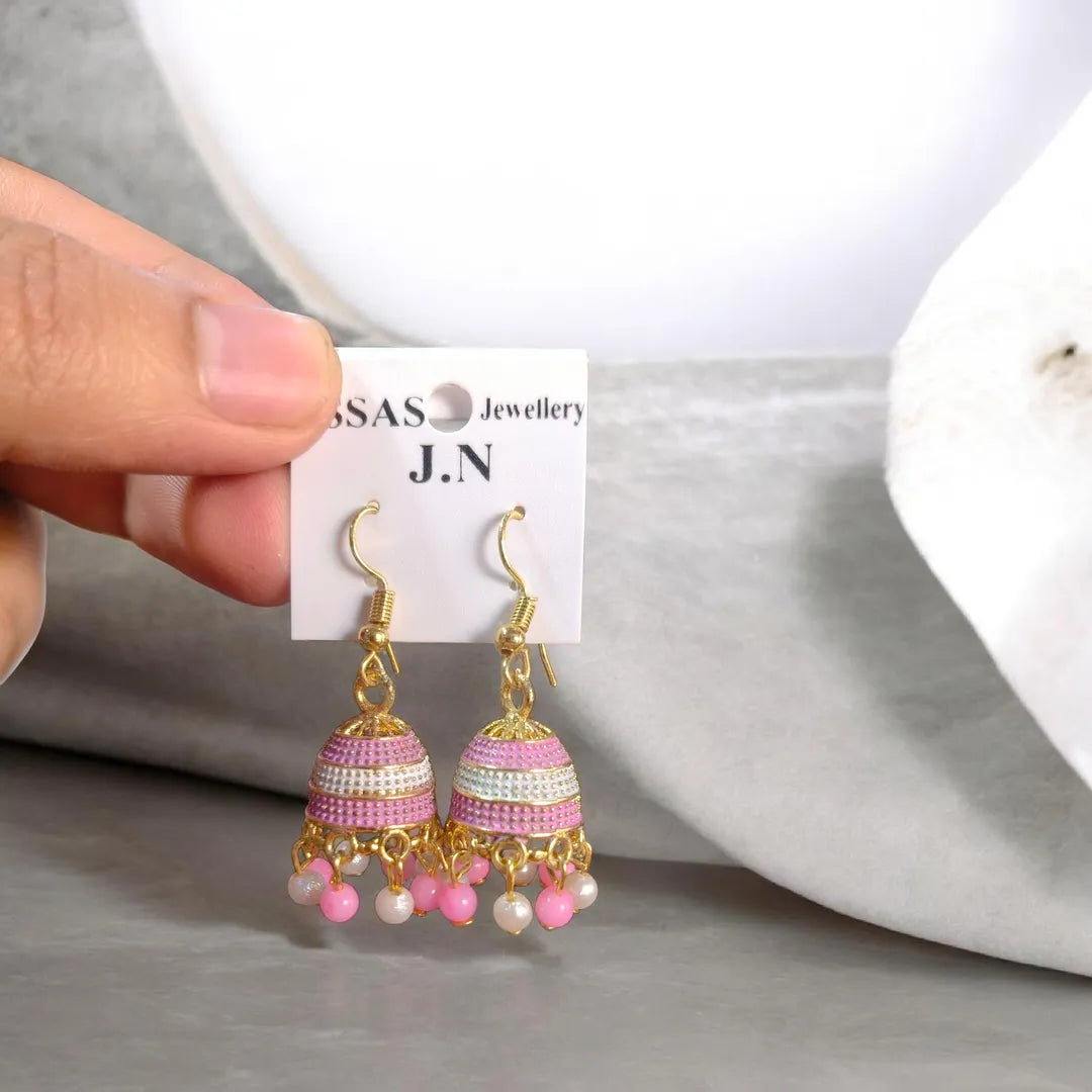 Gold Plated Funky Jhumka Earrings