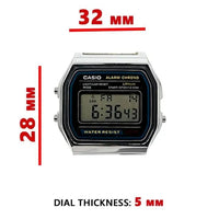 Stainless Steel Digital Watch for Men Silver Water Resistant