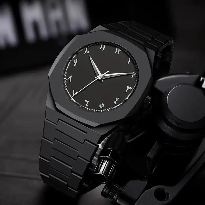 Luxury Watch for Men Water Resistant Stainless Black Steel