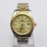 Rolex Watch Gold Stainless Steel Diamond Dial