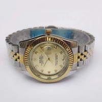 Rolex Watch Gold Stainless Steel Diamond Dial