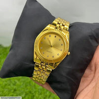 Men's Chain Strap Quartz Watch - GOLDEN & BLACK