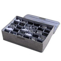 Grey Foldable Sock Organizer for Small Homes