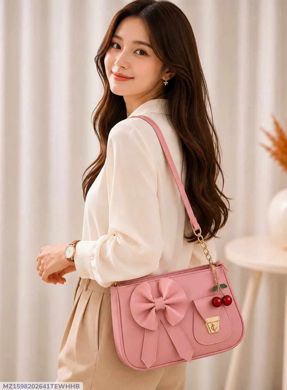 Women's Leather Plain Shoulder Bag