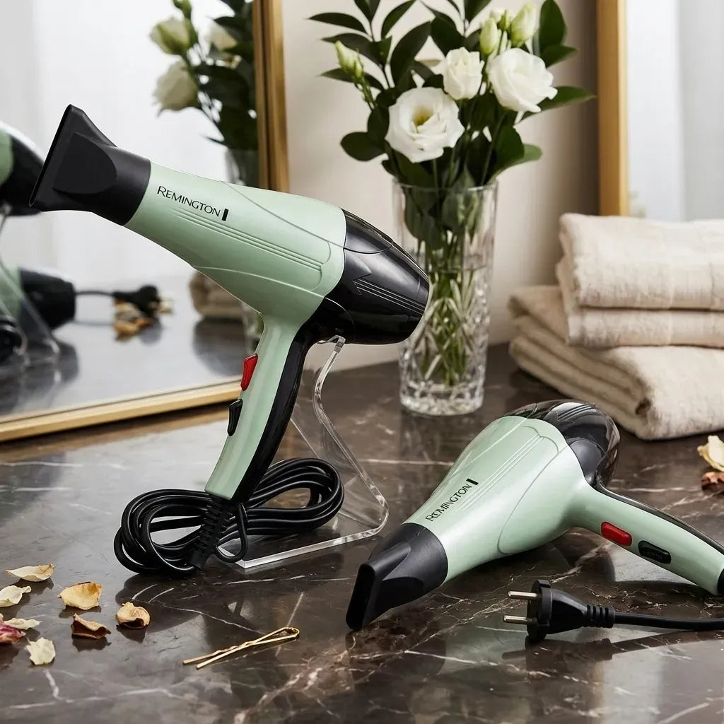 Portable Hair Dryer Green ABS Lightweight - High Quality Product