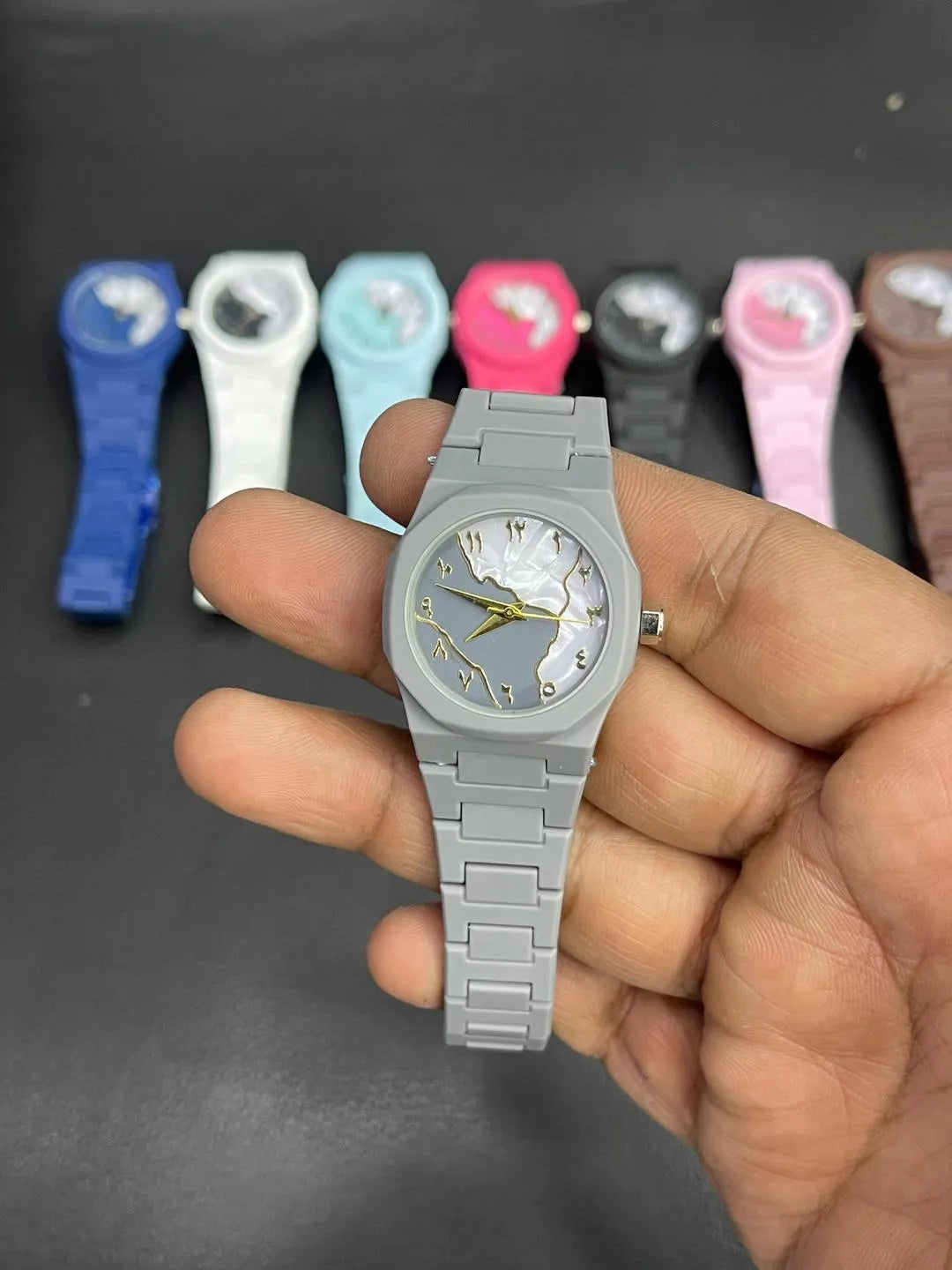 Stylish Arabic Aura Watch for Girls Women Pink