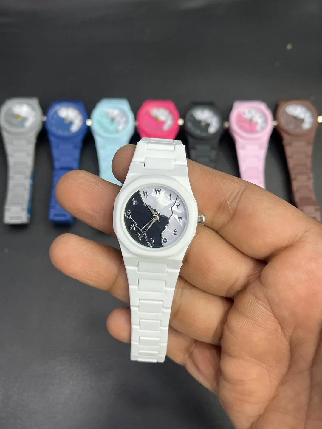 Stylish Arabic Aura Watch for Girls Women Pink