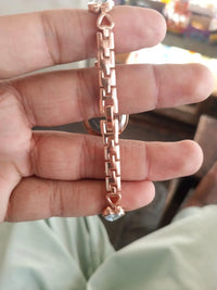 Rose Gold Women's Quartz Watch with Crystal Beads