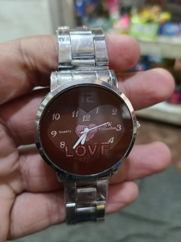 Romantic Love-Themed Quartz Watch for Women