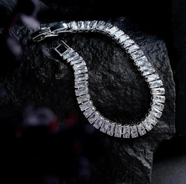 Silver Sparkling Korean Chain Bracelet for Women
