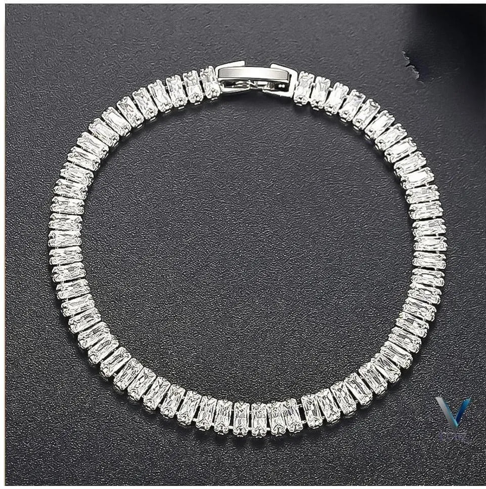 Silver Sparkling Korean Chain Bracelet for Women