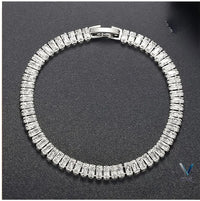 Silver Sparkling Korean Chain Bracelet for Women