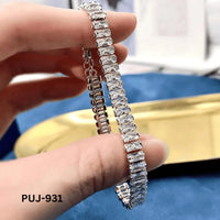 Silver Sparkling Korean Chain Bracelet for Women
