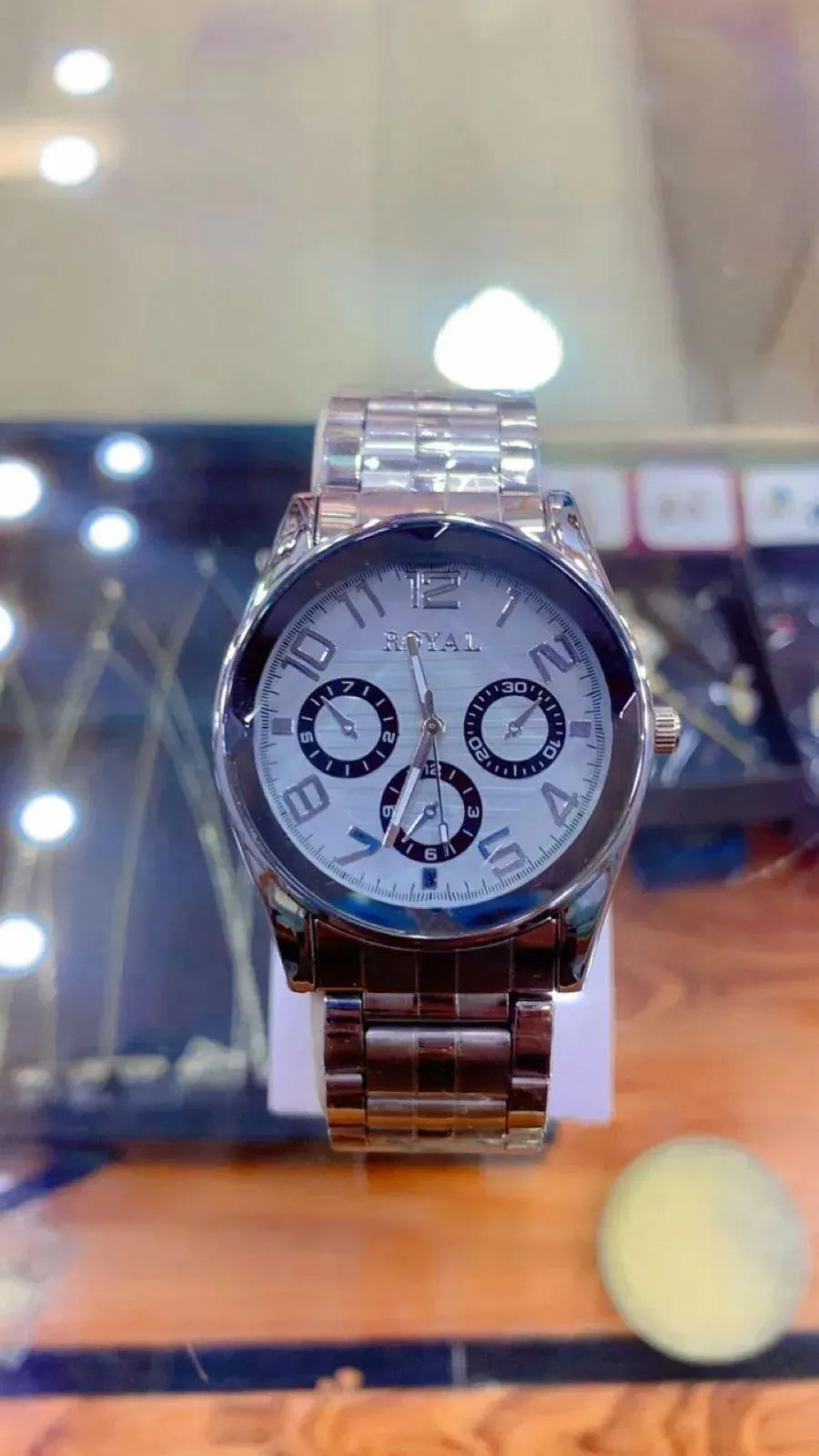Stainless Steel Chronograph Watch for Men