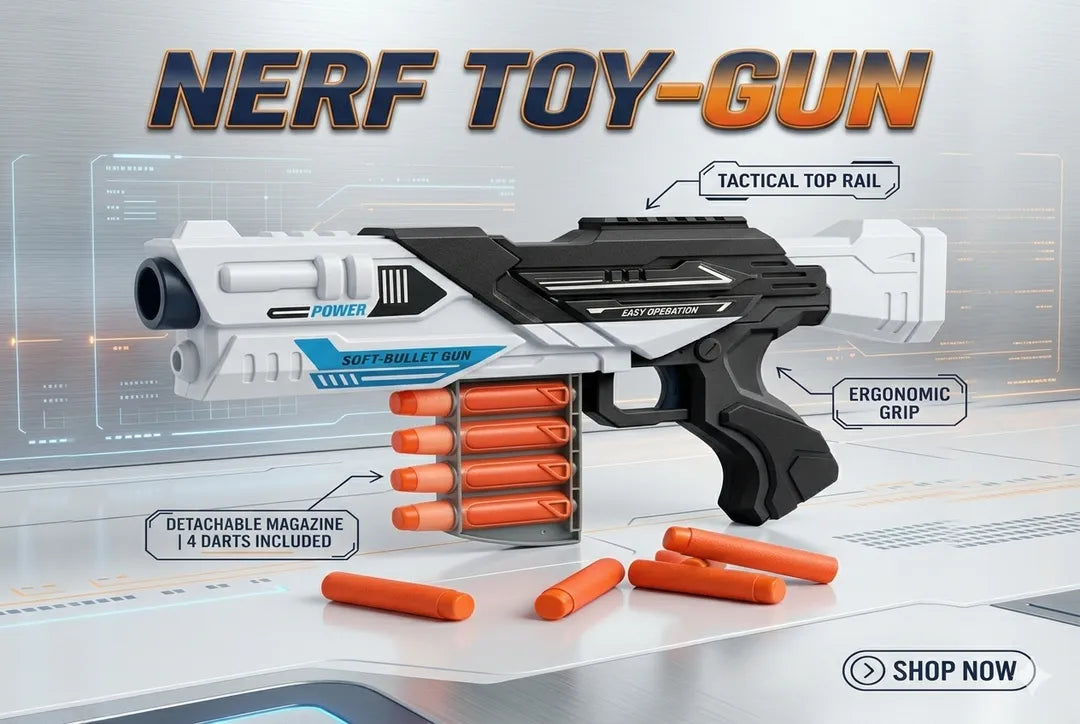 Professional Soft-Bullet Blaster Gun for Kids 1-12 Years