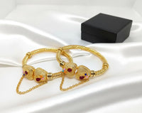 Gold Skull Bangles Set for Women Eid Wedding Wear