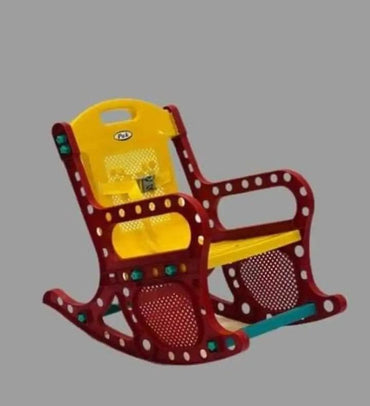 Kids Rocking Chair Red Yellow Ferozie Plastic